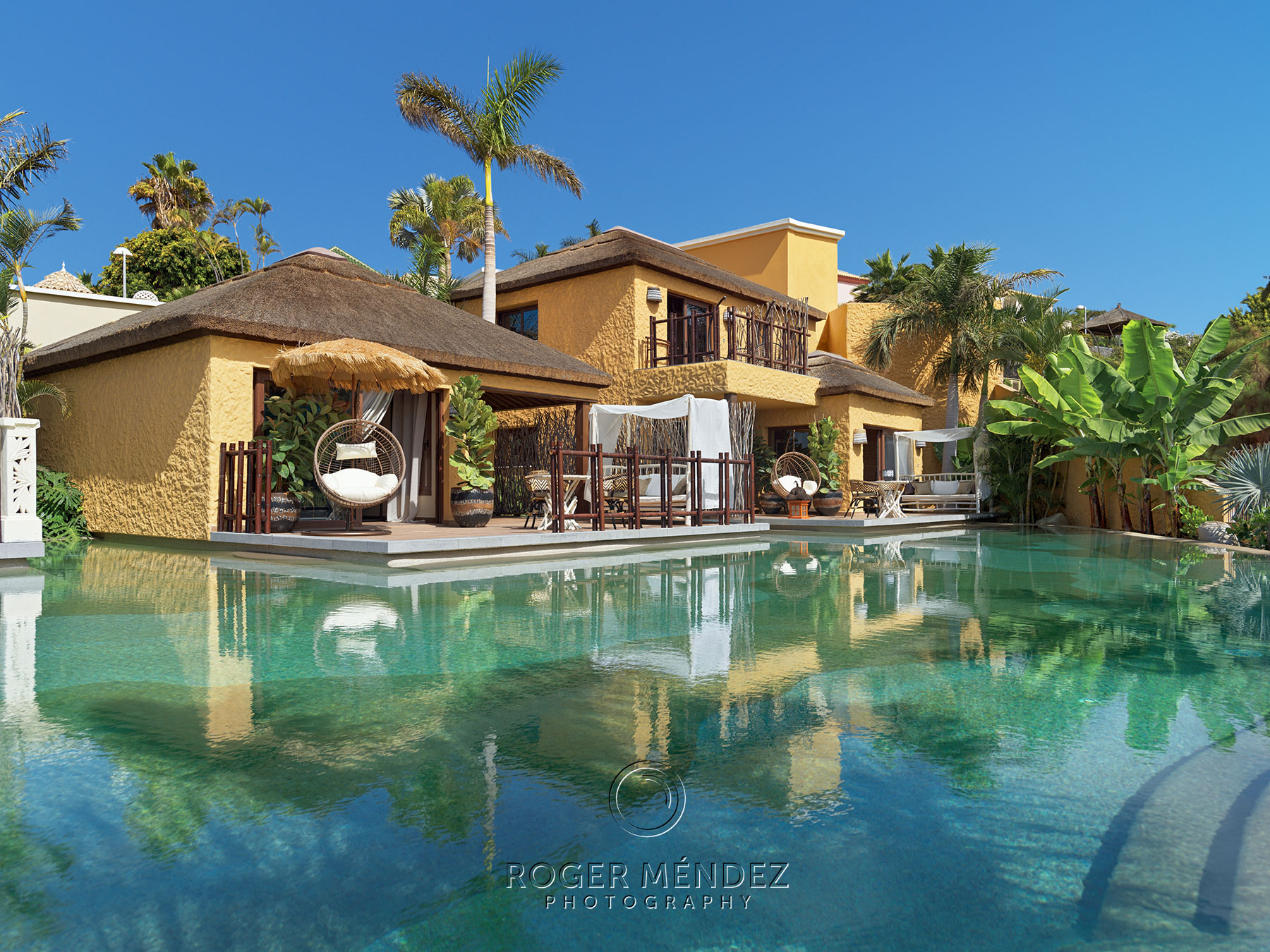 Photo of Lagoon Villas pool at day time for Royal River luxury hotel