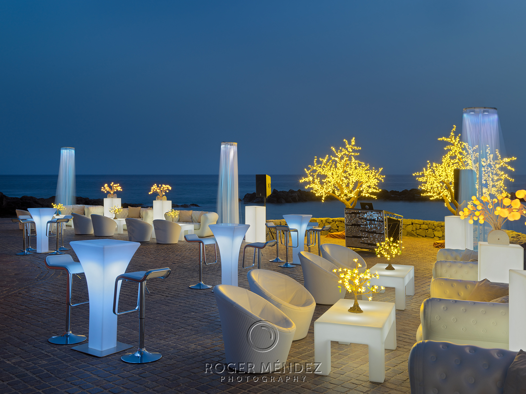 Beach Club terrace with Chill Out set up