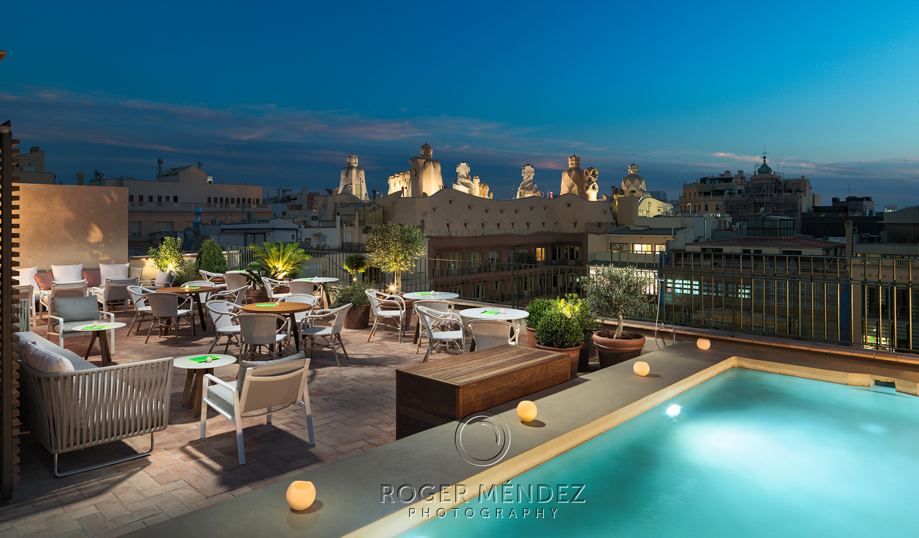 Fotografía de la terraza superior del hotel H10 Casa Mimosa